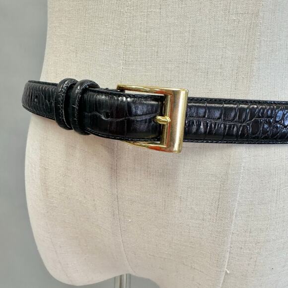 Lauren Ralph Lauren Logo Reversible Black Leather Belt Size Large/X Large - Picture 6 of 14